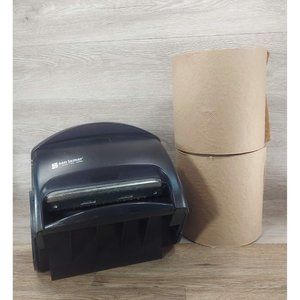 San Jamar Integra Lever Roll Towel Dispenser Hands-Free w/2 Paper Towel Rolls